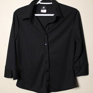 button up black blouse